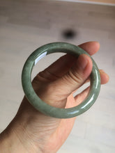 Load image into Gallery viewer, 54.6mm Certified 100% natural Type A green/gray jadeite jade bangle AE67-2865