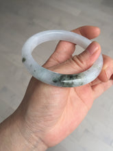 Load image into Gallery viewer, 57.2mm Certified Type A 100% Natural icy watery white purple black brown Jadeite Jade bangle BL72-7066
