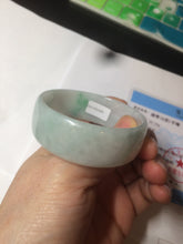 Load image into Gallery viewer, 52.3mm certified 100% natural Type A sunny green/white/purple jadeite jade bangle BK8-2423
