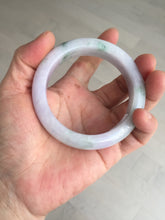 Load image into Gallery viewer, 55mm Certified 100% natural Type A light purple with sunny flying flowers jadeite jade bangle BL107-8720