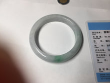 Load image into Gallery viewer, 57.5 mm Certified Type A 100% Natural sunny green/light purple Jadeite Jade bangle BM26-0790