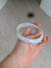 Load image into Gallery viewer, 58mm certified 100% natural light white/green/purple/yellow (Fu Lu Shou) jadeite jade bangle A102-1371