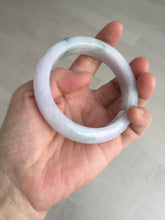Load image into Gallery viewer, 55mm Certified 100% natural Type A light purple with sunny flying flowers jadeite jade bangle BL107-8720