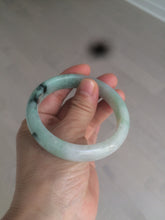 Load image into Gallery viewer, 55.7mm Certified type A 100% Natural icy watery sunny green Jadeite bangle AY25-1702