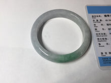 Load image into Gallery viewer, 55.2mm Certified Type A 100% Natural sunny green/light purple Jadeite Jade bangle BM27-0795