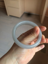 Load image into Gallery viewer, 56.6mm 100% natural smoky purple/icy ash gray Quartzite (Shetaicui jade) bangle SY58