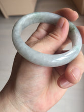 Load image into Gallery viewer, 53.7mm certificated Type A 100% Natural light green white Jadeite Jade bangle S89-7060