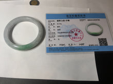 Load image into Gallery viewer, 55.2mm Certified Type A 100% Natural sunny green/light purple Jadeite Jade bangle BM27-0795