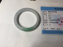 Load image into Gallery viewer, 55.2mm Certified Type A 100% Natural sunny green/light purple Jadeite Jade bangle BM27-0795