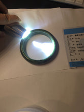 Load image into Gallery viewer, 60mm certified 100% natural Type A Spanish green gray black jadeite jade bangle H165-6028