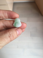 Load image into Gallery viewer, 100% Natural type A green/white small happy buddha jadeite Jade pendant necklace group BP111