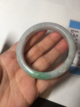 Load image into Gallery viewer, 55.2mm Certified Type A 100% Natural sunny green/light purple Jadeite Jade bangle BM27-0795