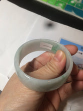 Load image into Gallery viewer, 52.3mm certified 100% natural Type A sunny green/white/purple jadeite jade bangle BK8-2423