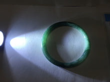 Load image into Gallery viewer, 54mm Certified Type A 100% Natural dark green/blue/gray with Guatemala slim round cut Jadeite bangle PJ30-3872