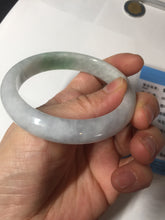 Load image into Gallery viewer, 55.2mm Certified Type A 100% Natural sunny green/light purple Jadeite Jade bangle BM27-0795