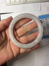 Load image into Gallery viewer, 56mm Certified Type A 100% Natural light purple white round cut Jadeite bangle BS128-4024