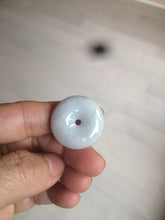 Load image into Gallery viewer, 100% Natural green/white/purple jadeite Jade Safety Guardian Button(donut) Pendant/worry stone AX29