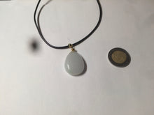 Load image into Gallery viewer, 100% natural white type A jadeite jade water drop pendant AX36