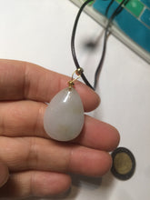 Load image into Gallery viewer, 100% natural white type A jadeite jade water drop pendant AX36