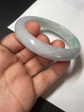 Load image into Gallery viewer, 55.2mm Certified Type A 100% Natural sunny green/light purple Jadeite Jade bangle BM27-0795