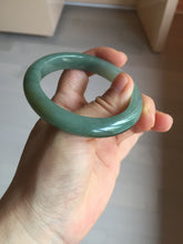 Load image into Gallery viewer, 53.2mm certified type A 100% Natural dark green/gray/yellow Jadeite Jade bangle AF96-7577