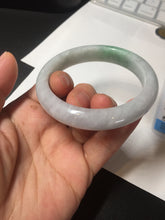 Load image into Gallery viewer, 55.2mm Certified Type A 100% Natural sunny green/light purple Jadeite Jade bangle BM27-0795