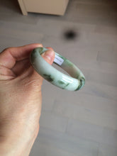 Load image into Gallery viewer, 54mm certified 100% natural Type A green/dark green/white/brown jungle camouflage color jadeite jade bangle BG22-1726