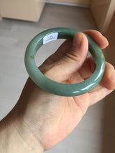 Load image into Gallery viewer, 53.2mm certified type A 100% Natural dark green/gray/yellow Jadeite Jade bangle AF96-7577