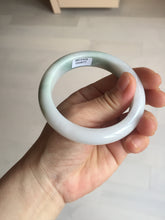 Load image into Gallery viewer, 55.5mm Certified Type A 100% Natural green white Jadeite Jade bangle BQ58-6877