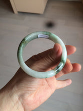 Load image into Gallery viewer, 54mm certified 100% natural Type A green/dark green/white/brown jungle camouflage color jadeite jade bangle BG22-1726
