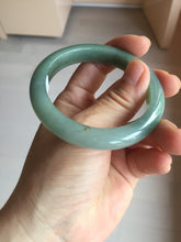 Load image into Gallery viewer, 53.2mm certified type A 100% Natural dark green/gray/yellow Jadeite Jade bangle AF96-7577