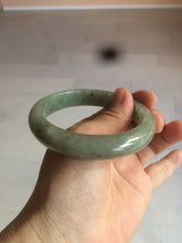 Load image into Gallery viewer, 58.8mm Certified 100% natural Type A green/gray jadeite jade bangle AE69-2863