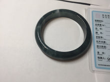 Load image into Gallery viewer, 56.4mm Certified Type A 100% Natural icy watery dark green/blue/gray/black Guatemala Jadeite bangle BH233-0257