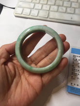 Load image into Gallery viewer, 52.3mm Certified Type A 100% Natural sunny green yellow white Jadeite bangle PC164-8128