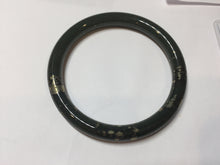 Load image into Gallery viewer, 60.9mm 100% Natural Dark Green/Black Meteorite Star Night Sky Galaxy Round Cut Nephrite Bangle HK3-0558