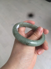 Load image into Gallery viewer, 58.8mm Certified 100% natural Type A green/gray jadeite jade bangle AE69-2863