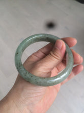 Load image into Gallery viewer, 58.8mm Certified 100% natural Type A green/gray jadeite jade bangle AE69-2863