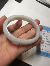 Load image into Gallery viewer, 52mm certified Type A 100% Natural sunny green/white/red oval Jadeite Jade bangle E92-0263