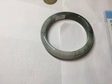 Load image into Gallery viewer, 58.2mm Certified Type A 100% Natural dark green gray black jadeite Jade bangle PD170-6281
