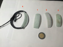 Load image into Gallery viewer, 100% natural type A yellow/white/green carved feather jadeite jade braided adjustable slider bracelet AX39