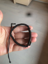 Load image into Gallery viewer, 100% natural type A black jadeite jade (mocui, 墨翠) rectangle bead/craft supplies AY78