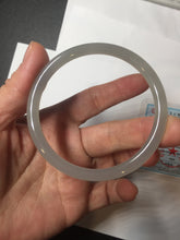 Load image into Gallery viewer, 55mm Certified 100% Natural gray black(灰冰) slim round cut nephrite jade bangle HN39-9112