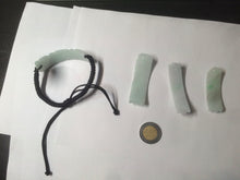Load image into Gallery viewer, 100% natural type A yellow/white/green carved feather jadeite jade braided adjustable slider bracelet AX39
