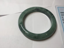 Load image into Gallery viewer, 56.5mm Certified Type A 100% Natural Woodland Green Jadeite Bangle BH234-0253