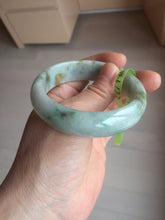 Load image into Gallery viewer, 55.6mm certified 100% natural Type A light green yellow jadeite jade bangle F179-3085