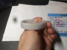 Load image into Gallery viewer, 48.8mm Certified Type A 100% Natural light purple/yellow/white square Jadeite Jade bangle Y151-8064