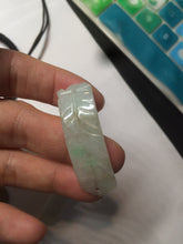 Load image into Gallery viewer, 100% natural type A yellow/white/green carved feather jadeite jade braided adjustable slider bracelet AX39