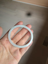 Load image into Gallery viewer, 51mm Certified Type A 100% Natural icy watery light green/white oval Jadeite Jade bangle AR91-1490