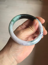 Load image into Gallery viewer, 59mm Certified Type A 100% Natural sunny green dark green purple Jadeite Jade bangle BP99-4054