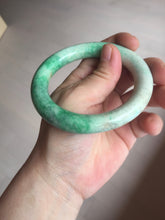 Load image into Gallery viewer, 56.5mm certified 100% natural sunny green yellow chubby jadeite jade bangle AS89-7058